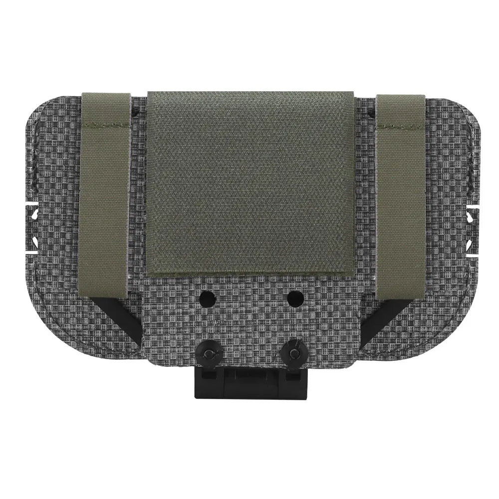 Tactical Phone Pouch with MOLLE/PALS Strap, Foldable Chest Phone Holder for Navigation & Tactical Vest Accessory