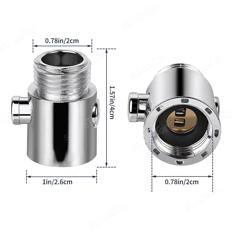ABS Shower Head Arm Diverter Valves Bidet Sprayer Head Water Shut Off Angle Valve Flow Regulator Stop Switch Bathroom Accessory