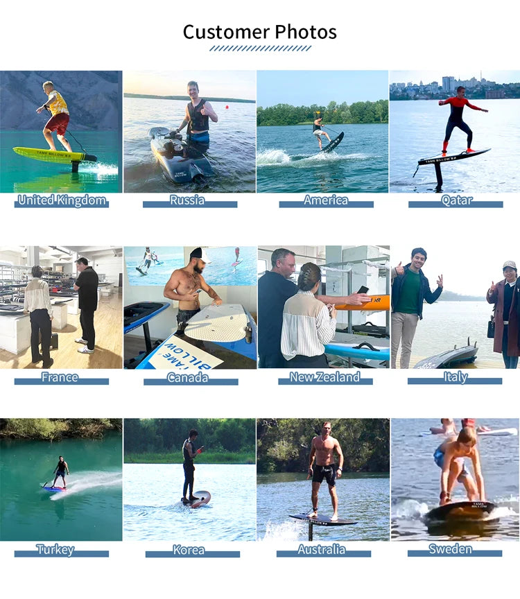 Carbon Motorized Electric Surfboard, 50km/h Fast Speed, Single Rider Max 150KG, Custom Color Offshore Water Jet Surf Equipment