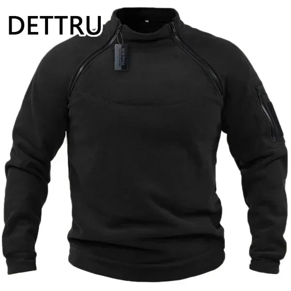 Brand High Quality Winter Mens  Sweatshirt Fleece Zipper Pullover Men's Solid Color Loose Lamb Thick Clothing Streetwear