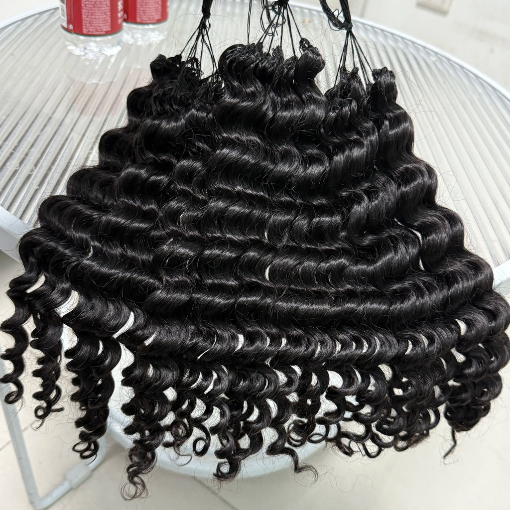 NABI Updated Miracle Knots Hair Pre-Separated Burmese Crochet Human Hair DeepWave 14-26inch 100g/pc for Bora Boho Braids