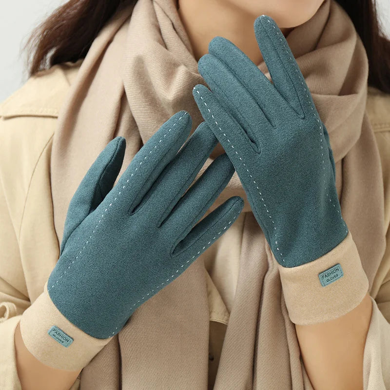 New Grace Fashion Lady Gloves Women Winter Vintage Touch Screen Driving Keep Warm Windproof Glove Mittens Dropshiping G072
