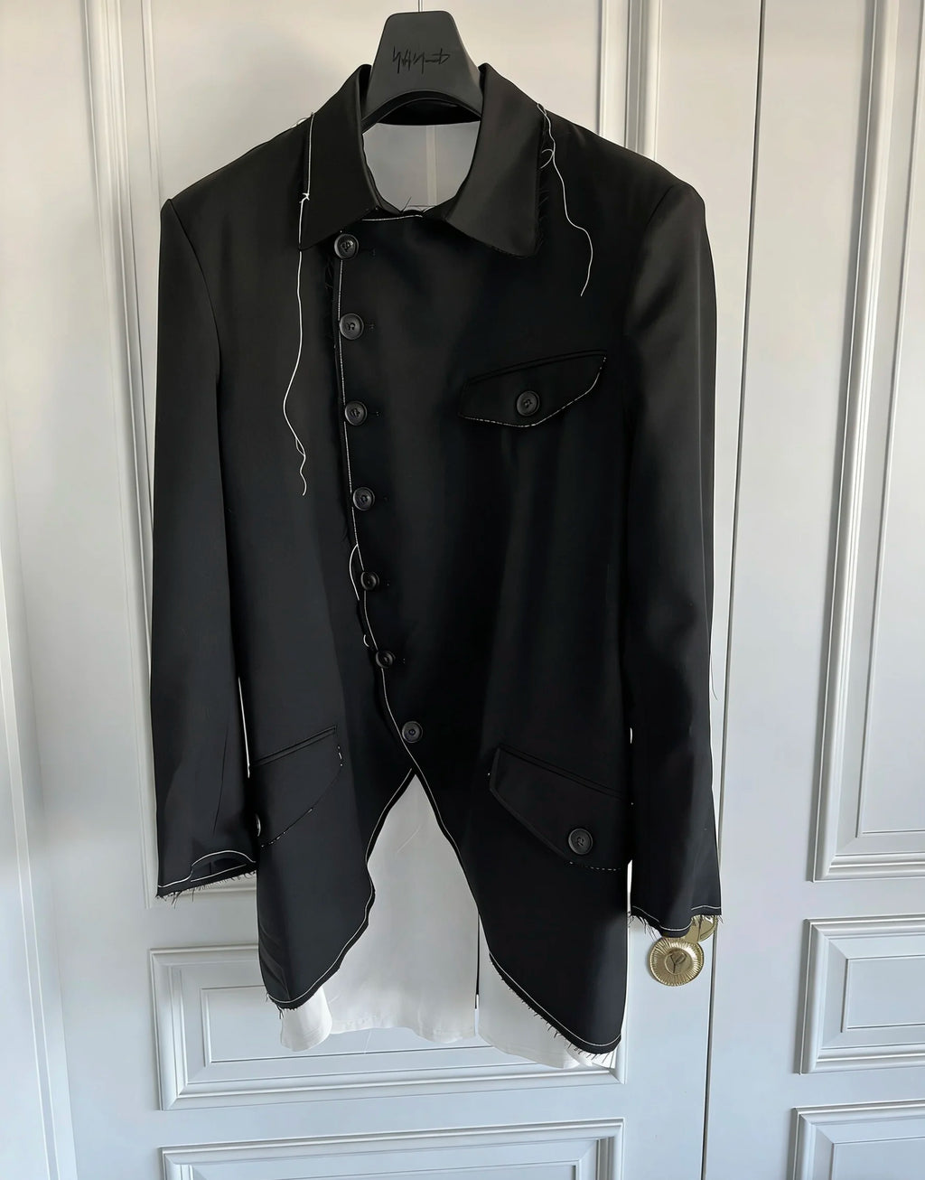 TOP-YAMAMOTO original Design Dark style loose Perisley fringed casual suit jacket for men