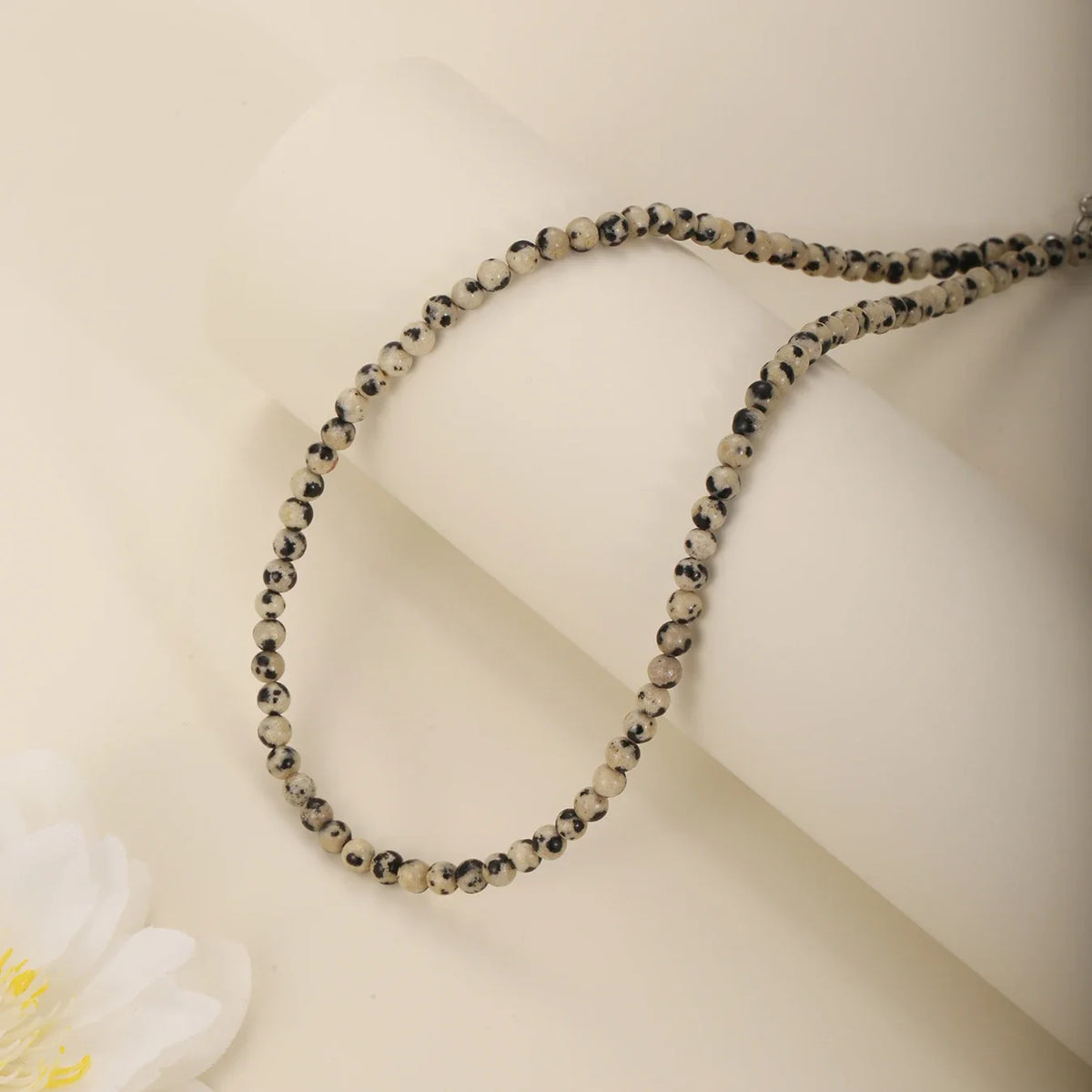 1PC 4mm natural amazonite stone beaded necklace for women ingx tiny pink wintersweet india onyx necklace women beaded jewelry