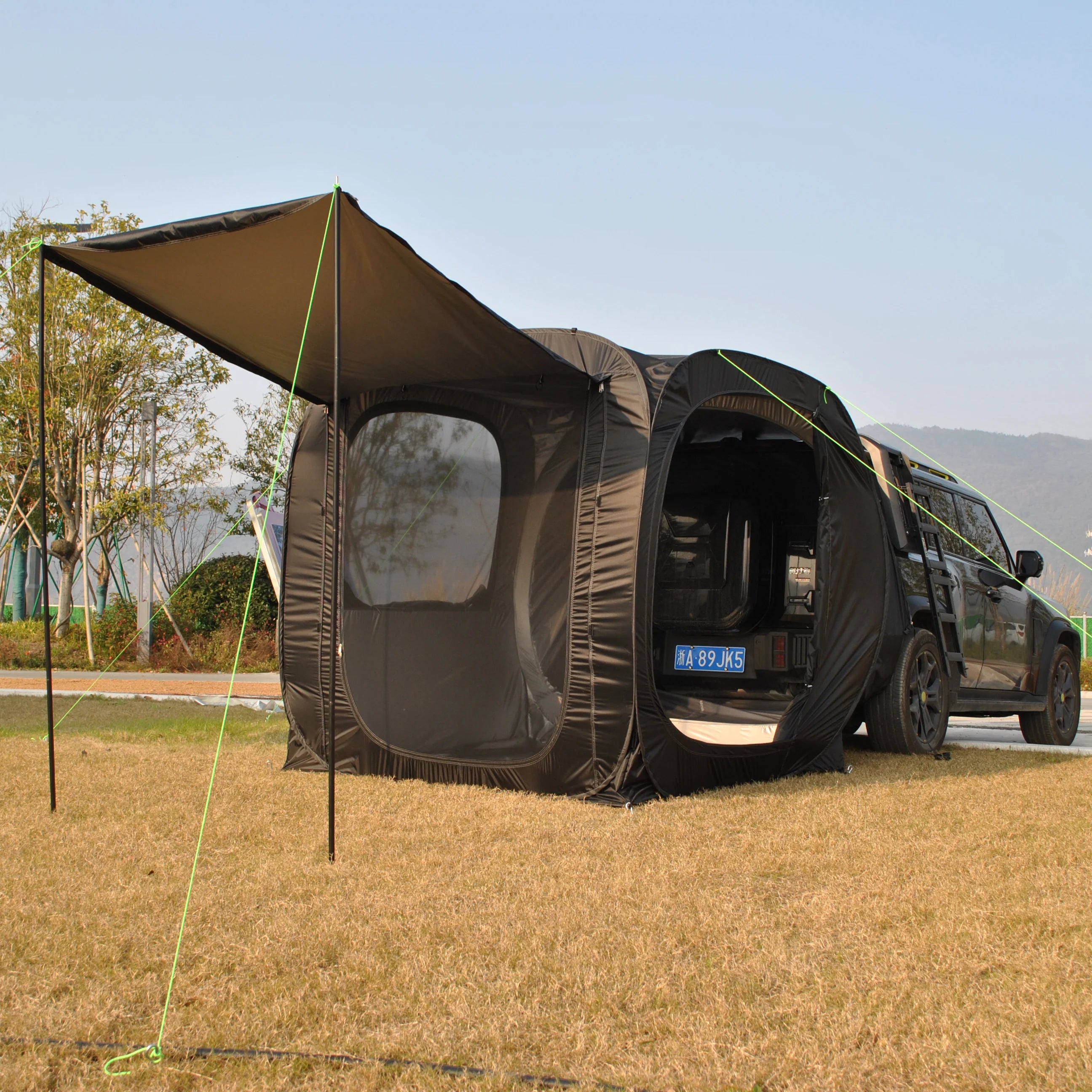 Car Tent trailer Tent, Car Tailgate Tent,Pop Up Car Rear Tent, SUV Tents Car Tents for Campers Multipurpose Truck Tent