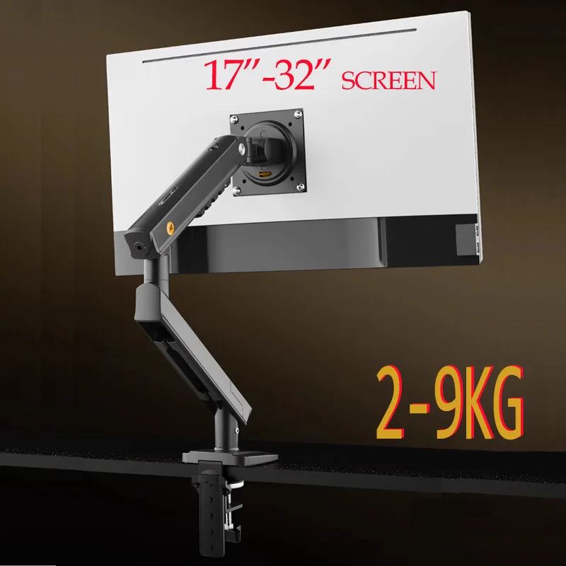 NEW NB F80 2-9kg Popular 17"30" Monitor Screen Desktop Stand Computer Bracket Gas Spring Long Arm Clamp Grommet Hole 360 Rotate