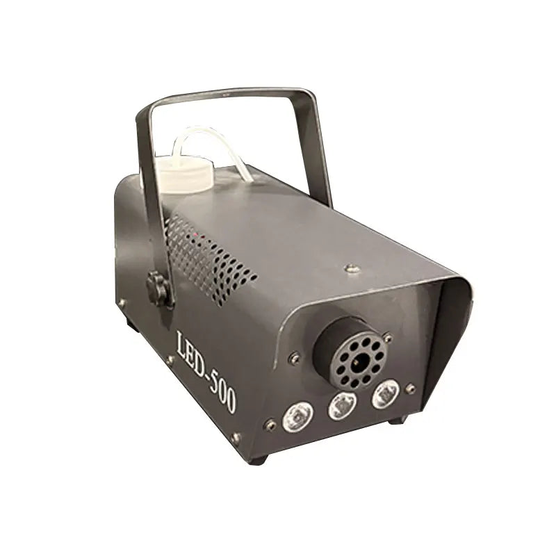 500W Dry Ice Fog Machine with RGB LED Lights Remote Control Iron Strobe Effect 3-5m 0.25L Volume 110-220V for Stage Party Use