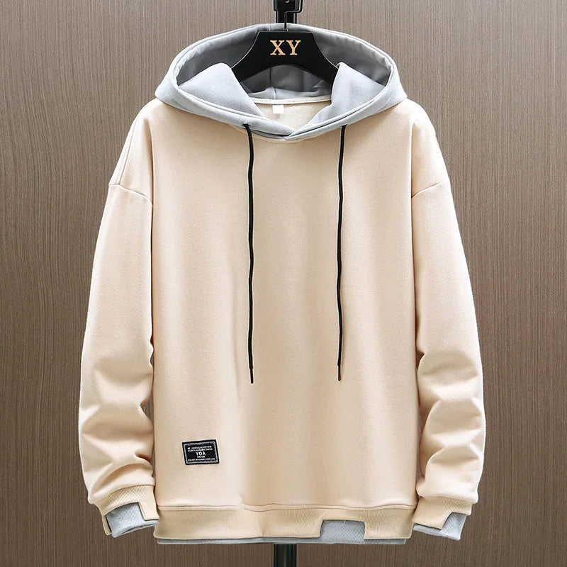 American High Street Style Men's Hoodie Thin Casual Spring Autumn Oversize Couple's Jacket Polyester Fabric Youth Fashion
