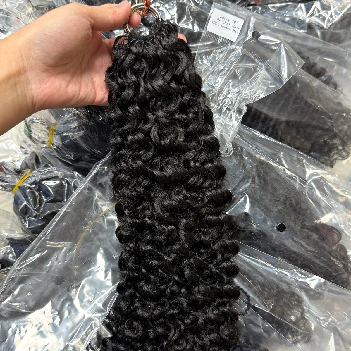 NABI Pre-Separated Crochet Human Hair Bundle Miracle Knots Braiding 14-18inch Water Wave Curly Human Hair for Women