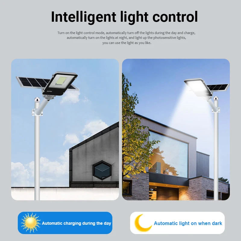 Upgrade Solar Street Light Outdoor Garden Courtyard Led Lamp Backyard Street Lamps Security Flood Lighting Remote Control  Pole