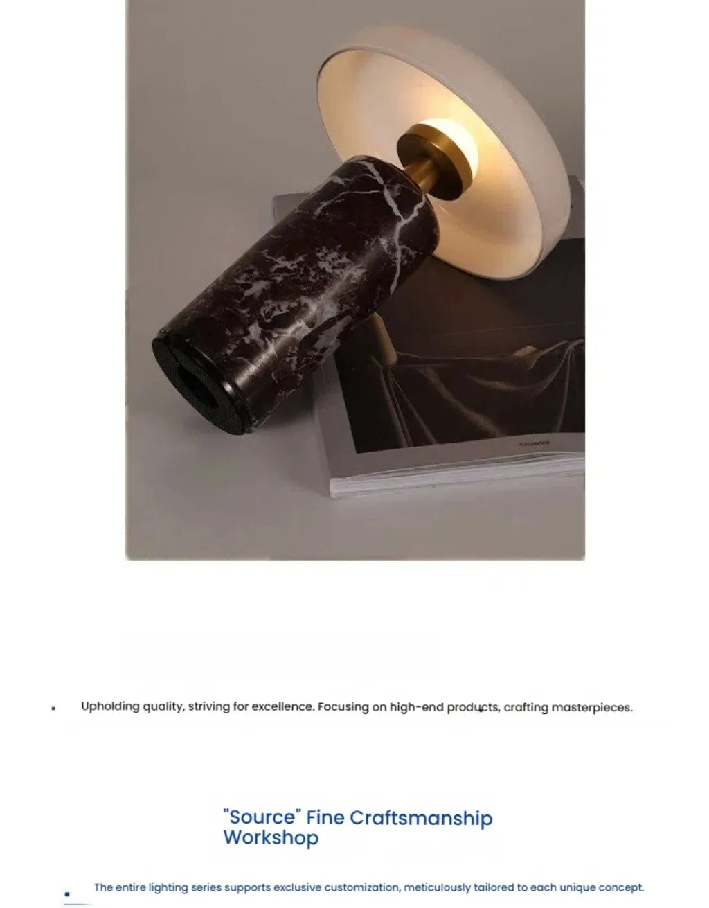 Table Lamps Luxury Glass 110V/220V Marble USB Lighting Rechargable Space Mood Light Table Light Bedroom Living Room Decoration