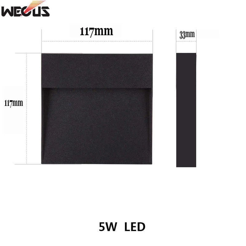 LED Stair Light Recessed Wall Light Wall Sconce Outdoor LED Stairs Light Aluminum Step Lights Staircase Lighting