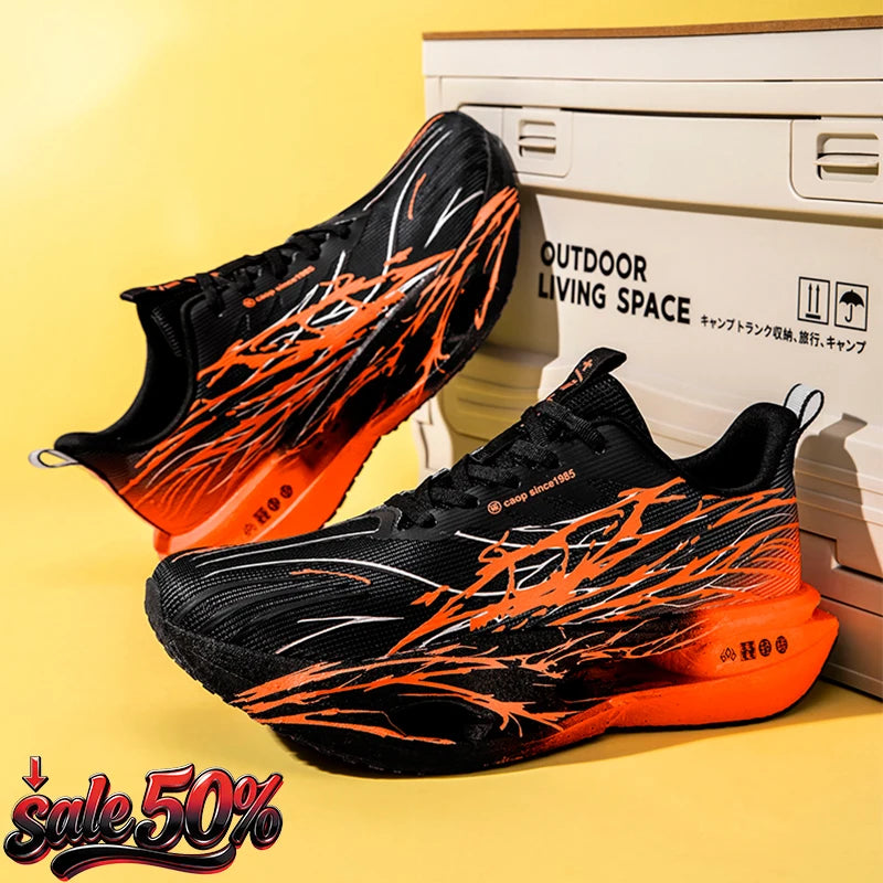  Men Jogging Sports Shoes Carbon Plate Professional Running Shoes Cushioning Sneakers Male Outdoor Breathable Athletic Shoes