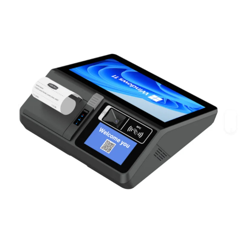 11.6inch Desktop /Wall-mounted Windows & Android Cash Register POS Systems with 80mm Autocutter Thermal Receipt & Label Printer