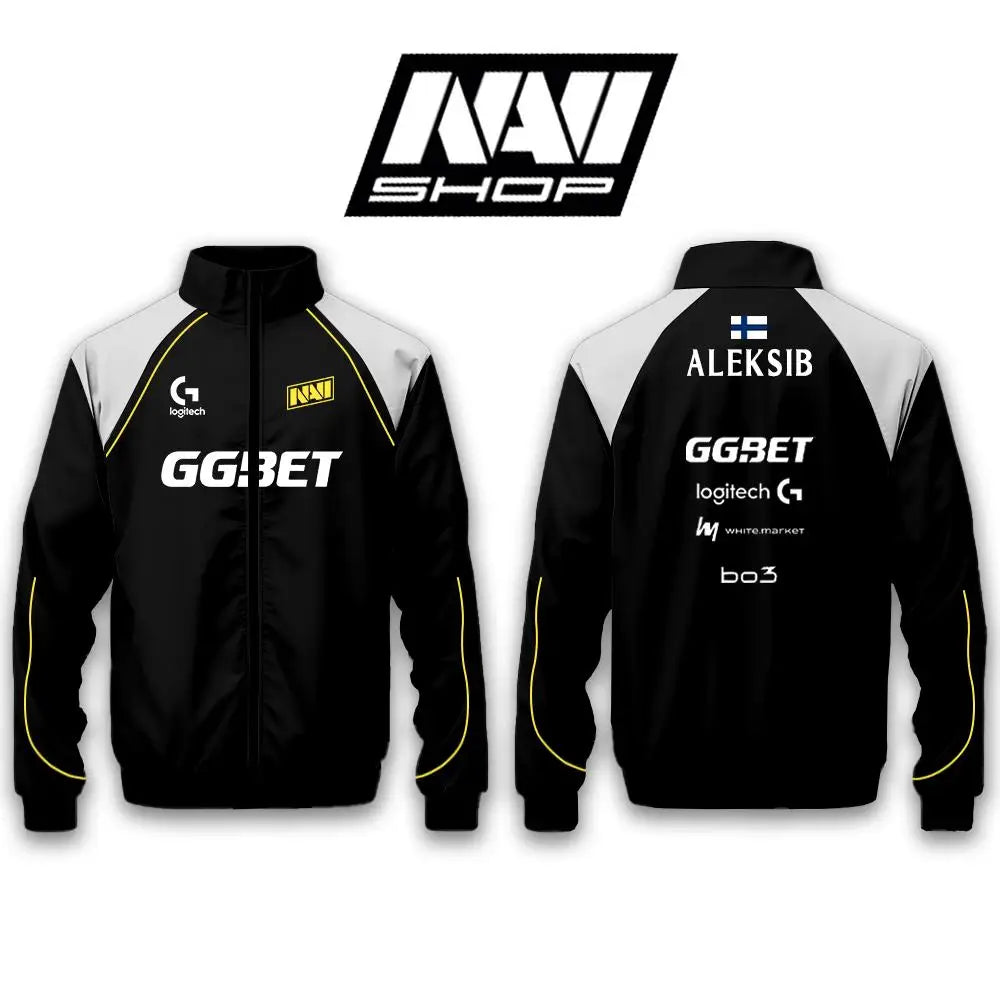 NAVI Esports Club Autumn/Winter Jacket Uniform CS2 Pro League Team Training Jersey With Zip-Neck Men's Trendy Streetwear
