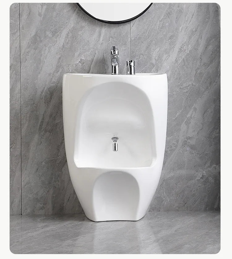 Integrated hand and foot washing basin - ceramic washbasin Интегрированная раковина для мытья рук и ног — керамическая раковина