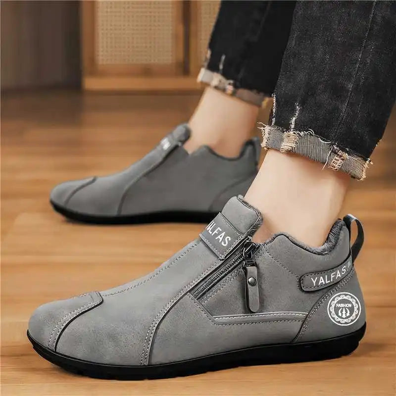 2026 New Men Casual Shoes Lightweight Slip On Sneakers Autumn Winter Flat Work Shoes Loafers Soft Sole Non Slip Walking Shoes