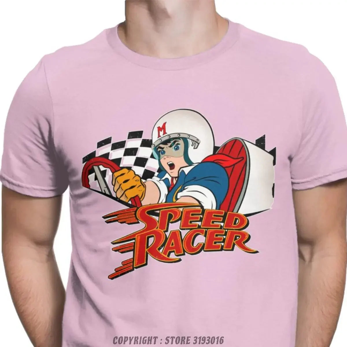 Speed Racer Meteoro Men's Tshirts Cool Christmas Crew Neck T Shirt Cotton Camisas Hombre Harajuku Aesthetic Printed Tshirt Men
