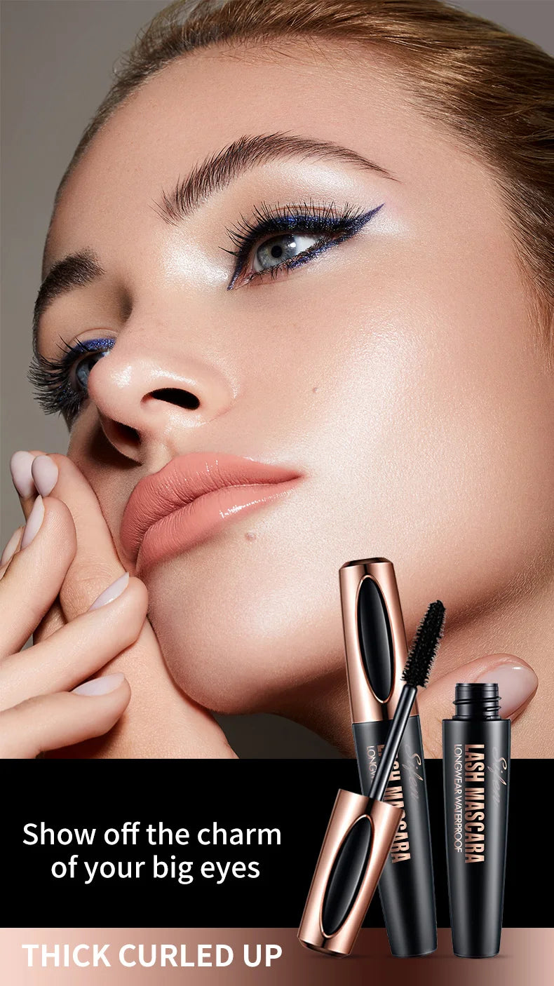 SIFEN Waterproof Mascara Black Long Lasting Curling Thick Lengthening Eyelash Extension Smudge-proof Eye Makeup Cosmetics