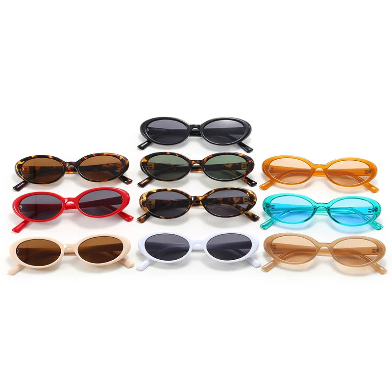 4pcs/7pc Small Oval Sun Glasses Vintage Oval Sunglasses 2024 Men Small Oval Sun Glasses Retro Fashion Women Sun Glasses Oculus ﻿