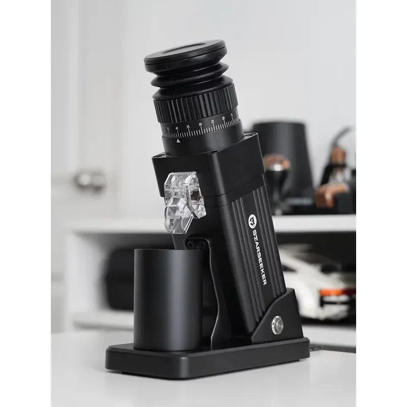 2026 Latest Electric Coffee Grinder 55mm Flat Burr Espresso Grinder Stepless Adjustment Cold Brew Coffee Bean Grinder for