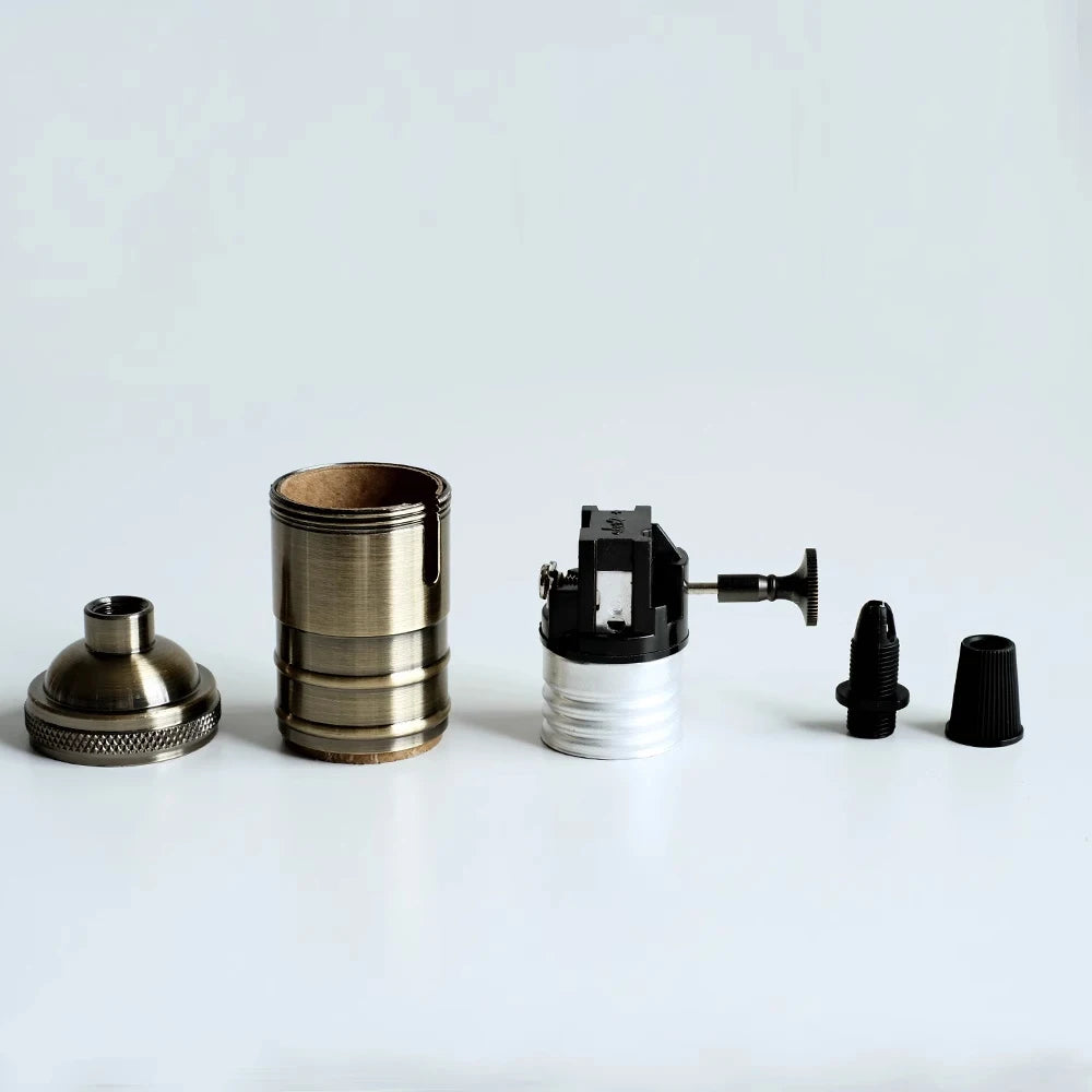 Lamp Holder Vintage Edison bulb E26 E27 Base Screw Bulb base Aluminum Light 110V 220V Socket Industrial Retro Pendant Lampholder