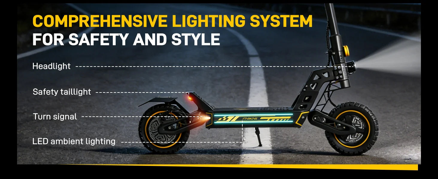 1200W Motor Foldable Adult Electric Scooter 48V 13AH Battery 30MPH Max Speed 10 Inch Off-Road Tires E-Scooter 35-45KM
