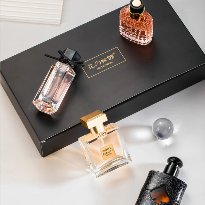Women’s Perfume Gift Set of 4 Long Lasting Floral Woody Fragrances 105ml Elegant Captivating Scent Collection Perfect Gift
