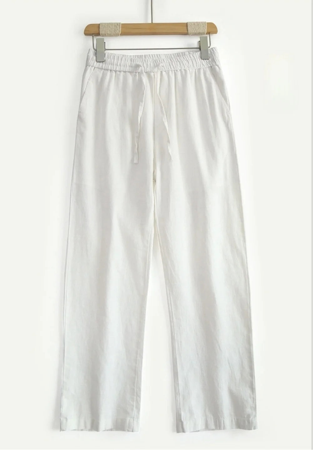 Summer Men's High-Grade Linen Pants Loose Comfortable Breathable Fashion Solid Color Casual Straight Leg Cotton Hemp Trousers