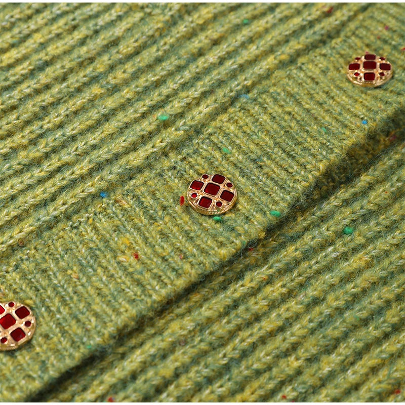 URBANCREW Marled Knit Cardigan — Cropped Casual Layer