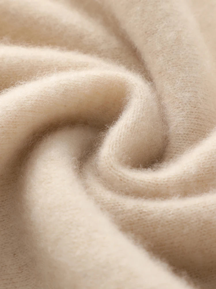 Autumn Winter Men O-neck 100% Merino Wool Pullover Cashmere Sweater Basic Casual Bottom Business Knitwear Soft Warm Clothing