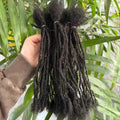 Colored 2mm Handmade Sisterlocs Real Human Hair Permanent Micro Locs Extensions Natural Looking Soft Dreadlock Interlocking