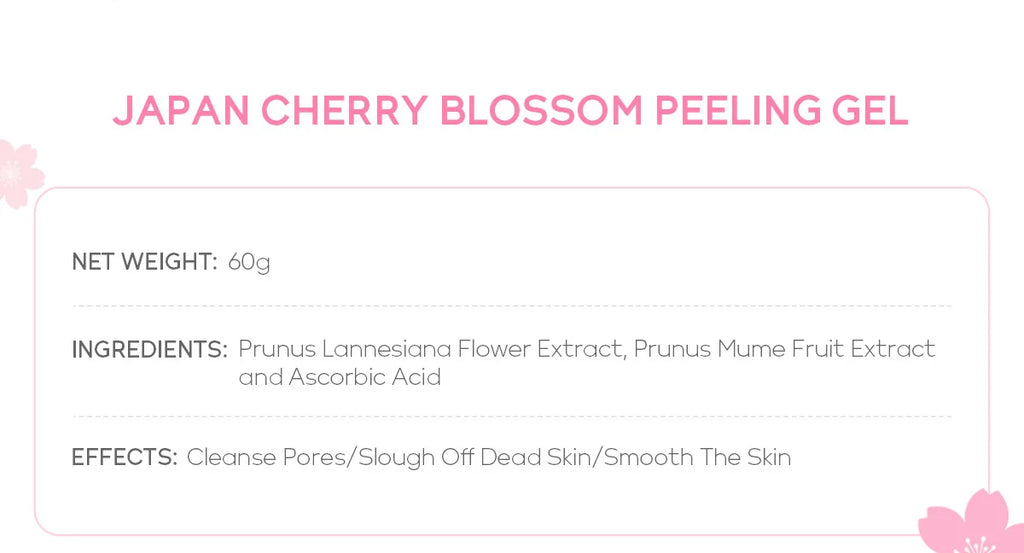 Cherry Blossom Exfoliating Gel Moisturizing Tender Face Body Cleansing Skin Care Product