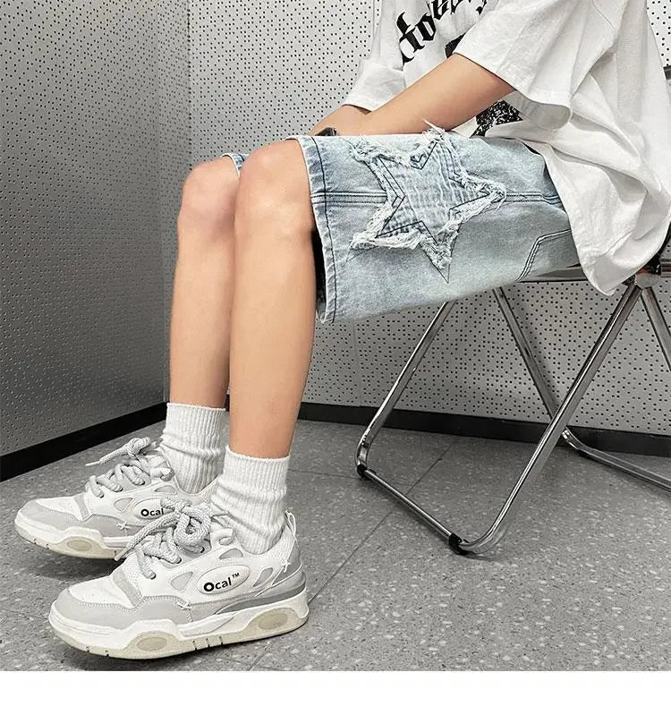 Denim Shorts Men's Summer Thin Wash Retro Yellow Mud Pants American High Street Casual Five-point Pants