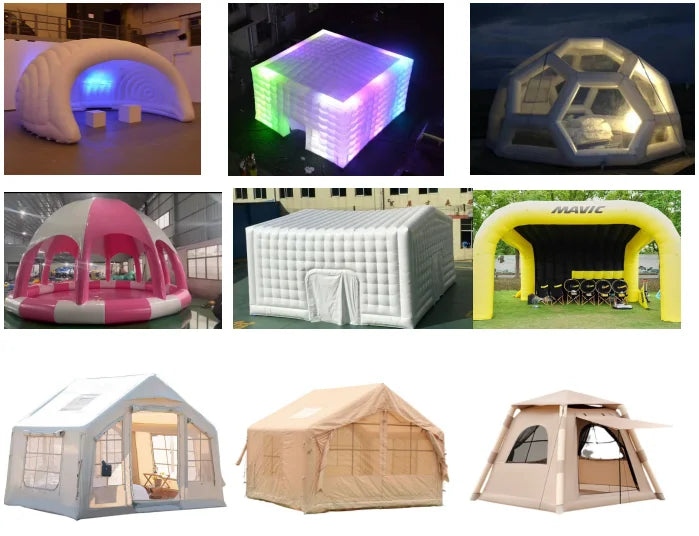 Large Waterproof Durable Inflatable Tent, Family Airtight House for Camping RV Travel