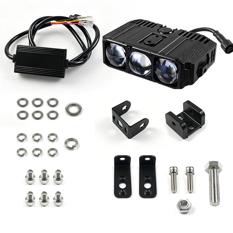 Super Bright 170W Mini Projector Car LED Light, IP66 Waterproof External Auxiliary Work Light for Car, SUV & Motorcycle