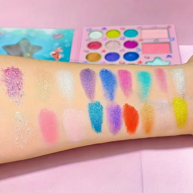 Women's Makeup Eye Shadow Palette,18 Color Cartoon Fashionable Pearlescent Matte Highlights Eyeshadow Palette Eye Makeup Gifts