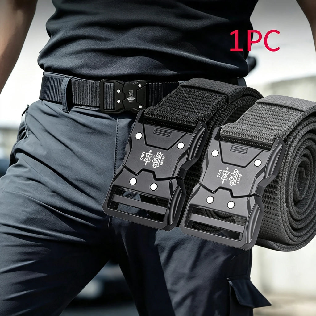 2-Pack Unisex Multifunctional Tactical Nylon Belt Breathable Canvas Weave for Outdoor Sports And Training
