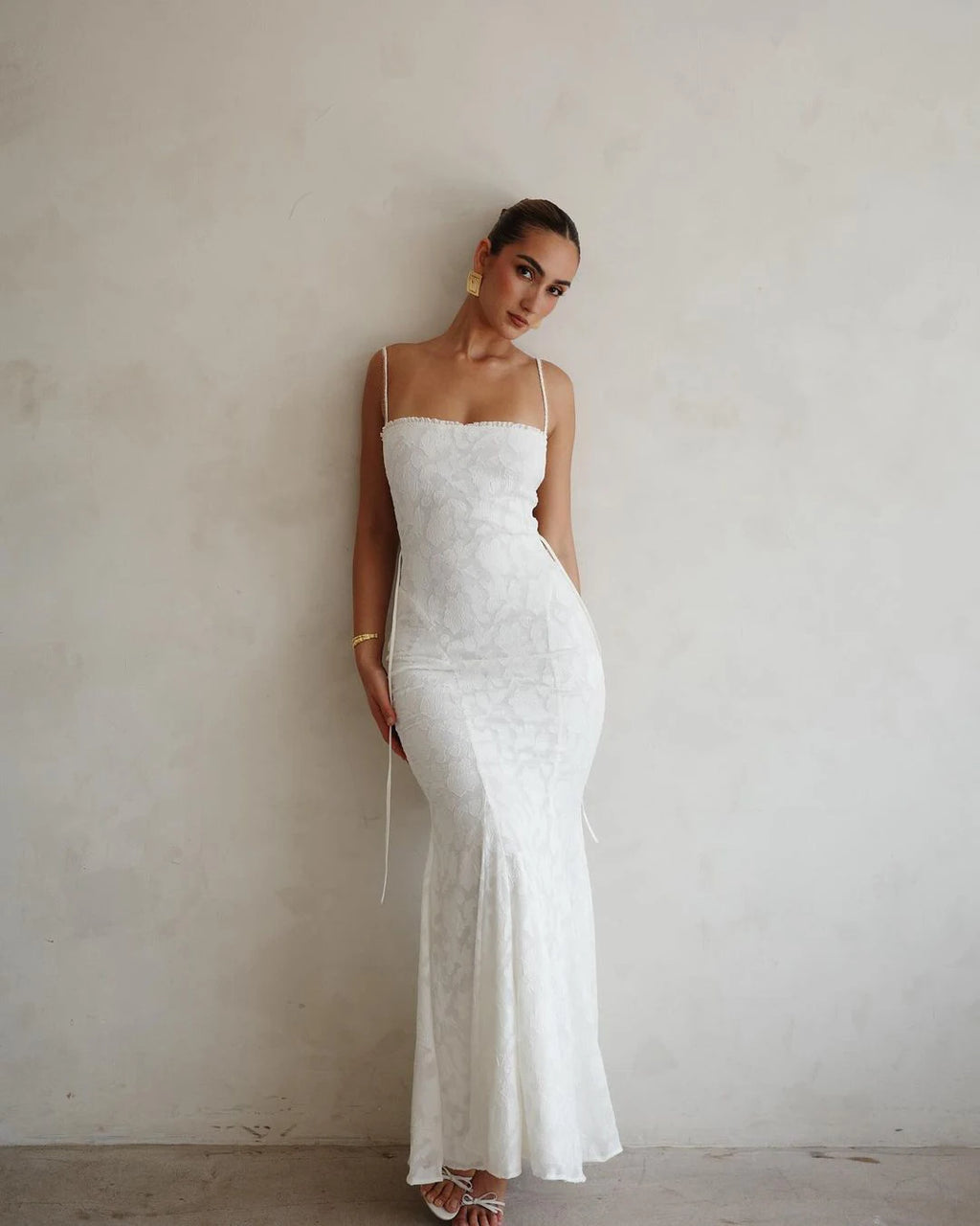 Articat-Women's Sexy Sleeveless Lace Patchwork Backless Bodycon Maxi Dress, Elegant Party Club Evening Dress, 2024 Summer
