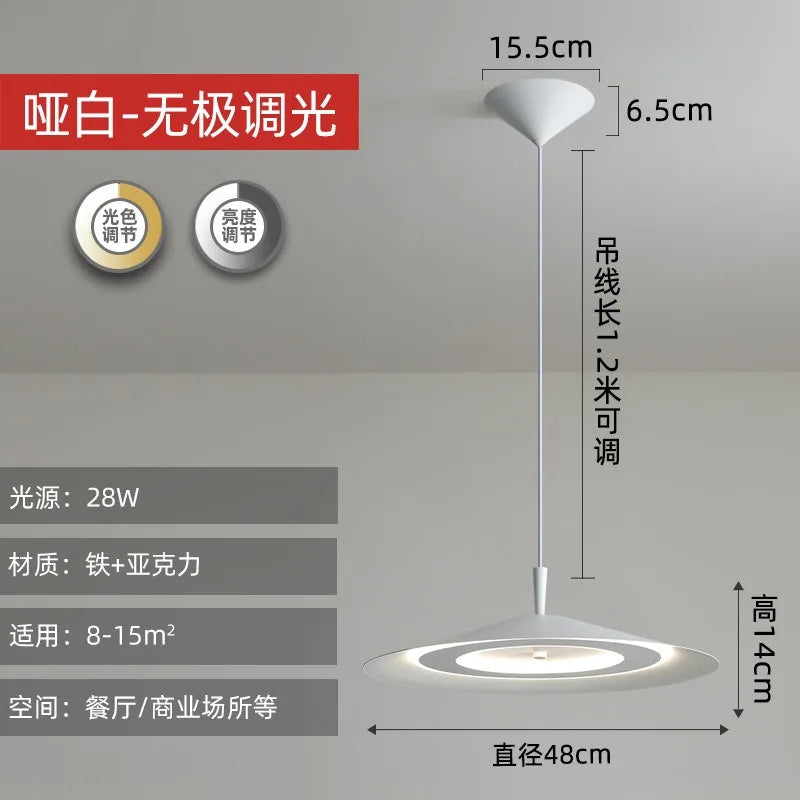 Modern Minimalist Black/White Designer Ceiling Chandelier Lights Modern LED Indoor Lighting Living/Dining Room Kitchen Island