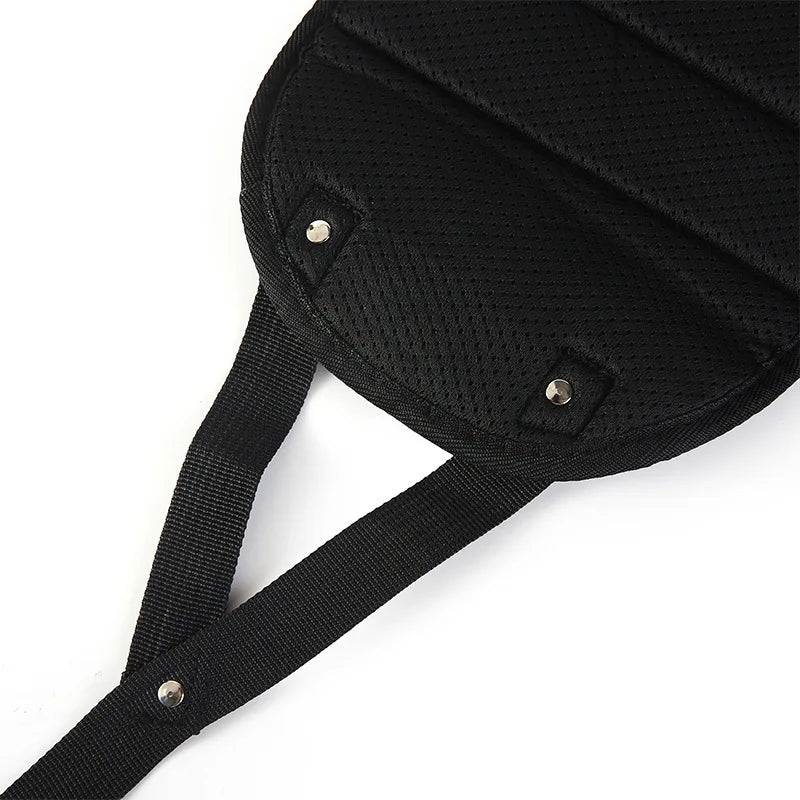 Homefish Portable Airplane Foot Hammock Adjustable Travel Flight Carry On Office Under Desk Foot Rest Black