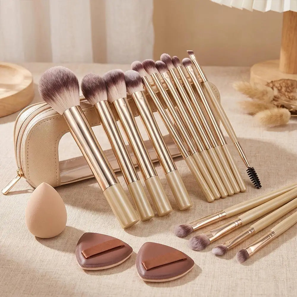 13Pcs Professional Makeup Brush Set Foundation Concealer Powder Eyeshadow Blush Kabuki Blending Full Face Beauty Tool