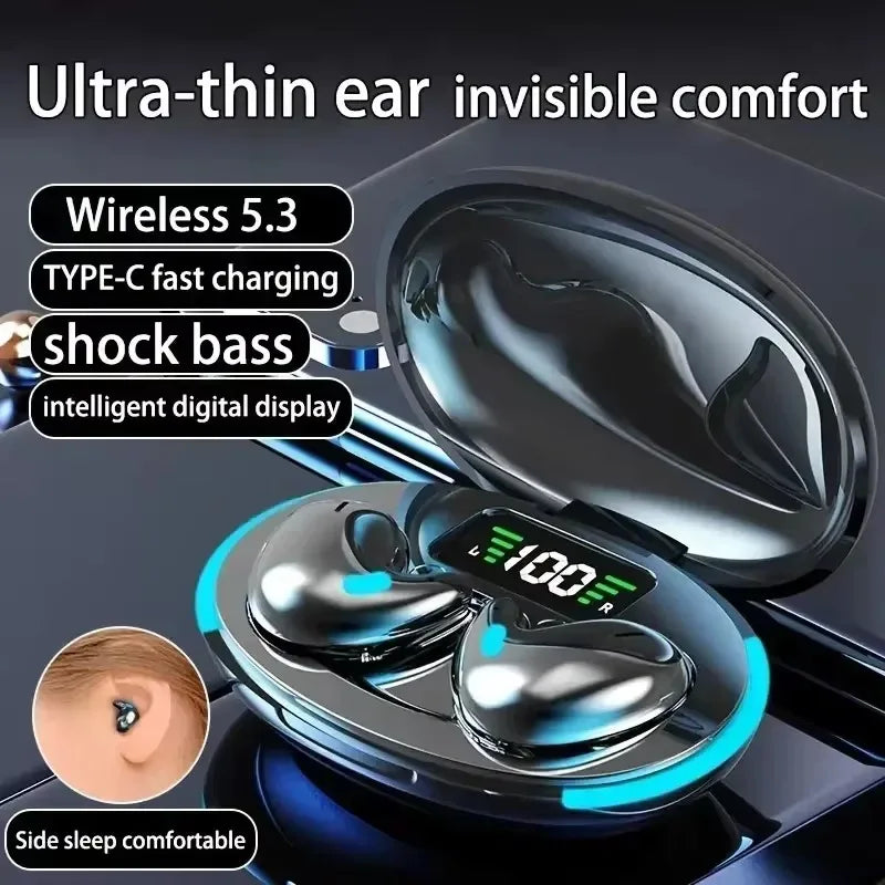 Sleeping Earbuds Wireless Mini Headphones For Work TWS Bluetooth Earphone Stereo Hidden Headsets with Mic HD Call Sport