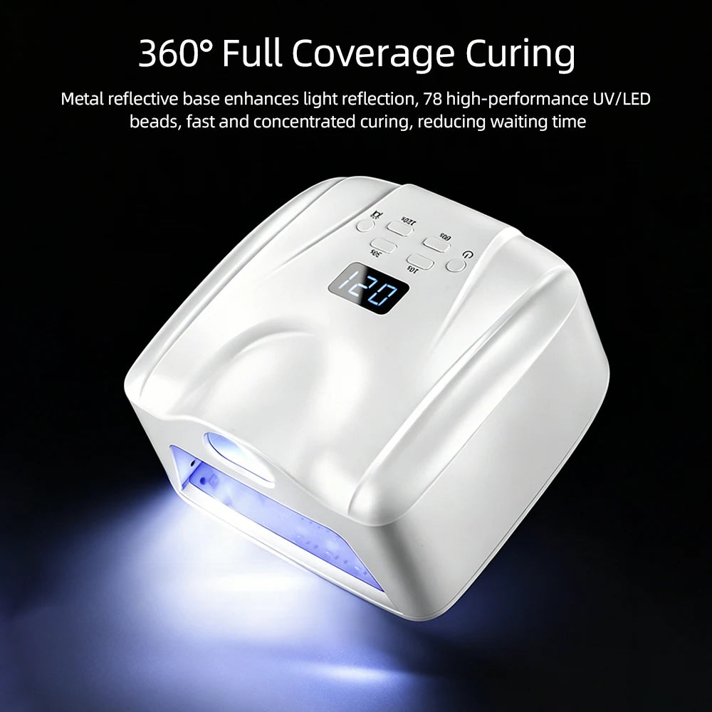 Dual Use Nail Lamp Cordless Manicure Dryer Smart Auto Sensor With Single Thumb Nail With Powerful Magnets Nail Dryer Lamp