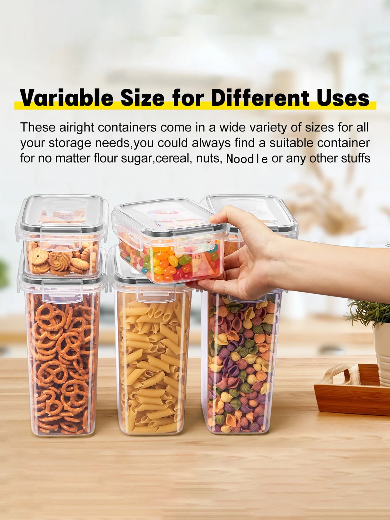 24/48pcs, Sealed Food Storage Containers with Lids - Lunch Boxes Ideal for Organizing and Storing Grains, Rice, Pasta, Tea, Nuts