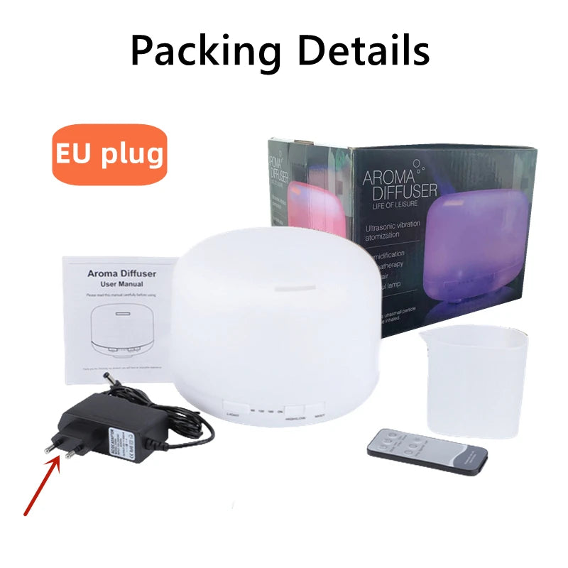 Aroma Diffuser Air Humidifier, Quiet 5-in-1 Premium Humidifier, Home Fragrance Aroma Diffuser with 7 LED Color Changing Light