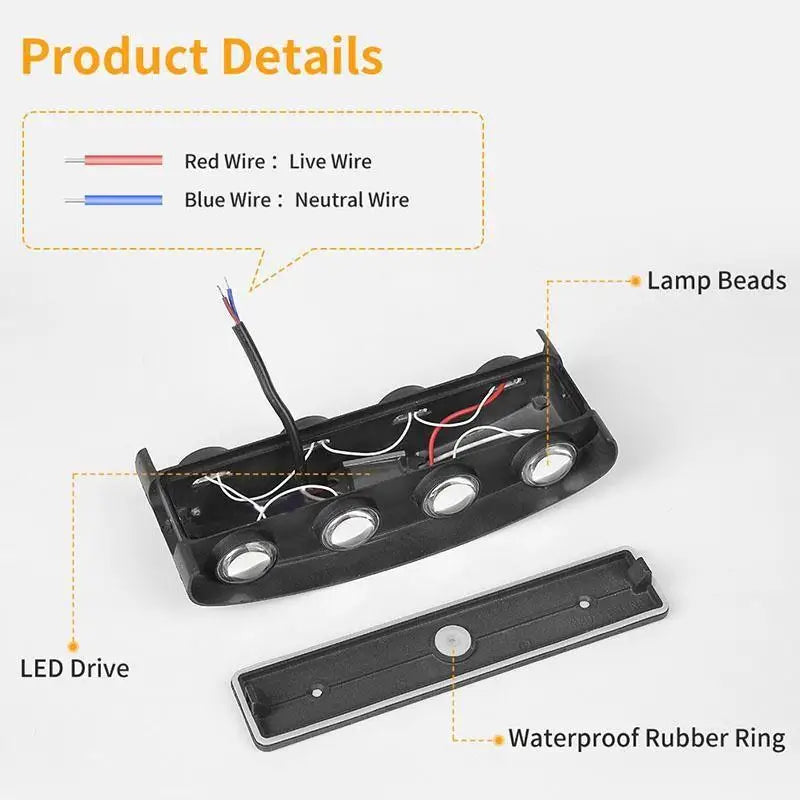 2W 4W 6W 8W 10W 12W LED Wall Light Outdoor Waterproof Modern Nordic style Indoor Wall Lamps Living Room Porch Garden Lamp