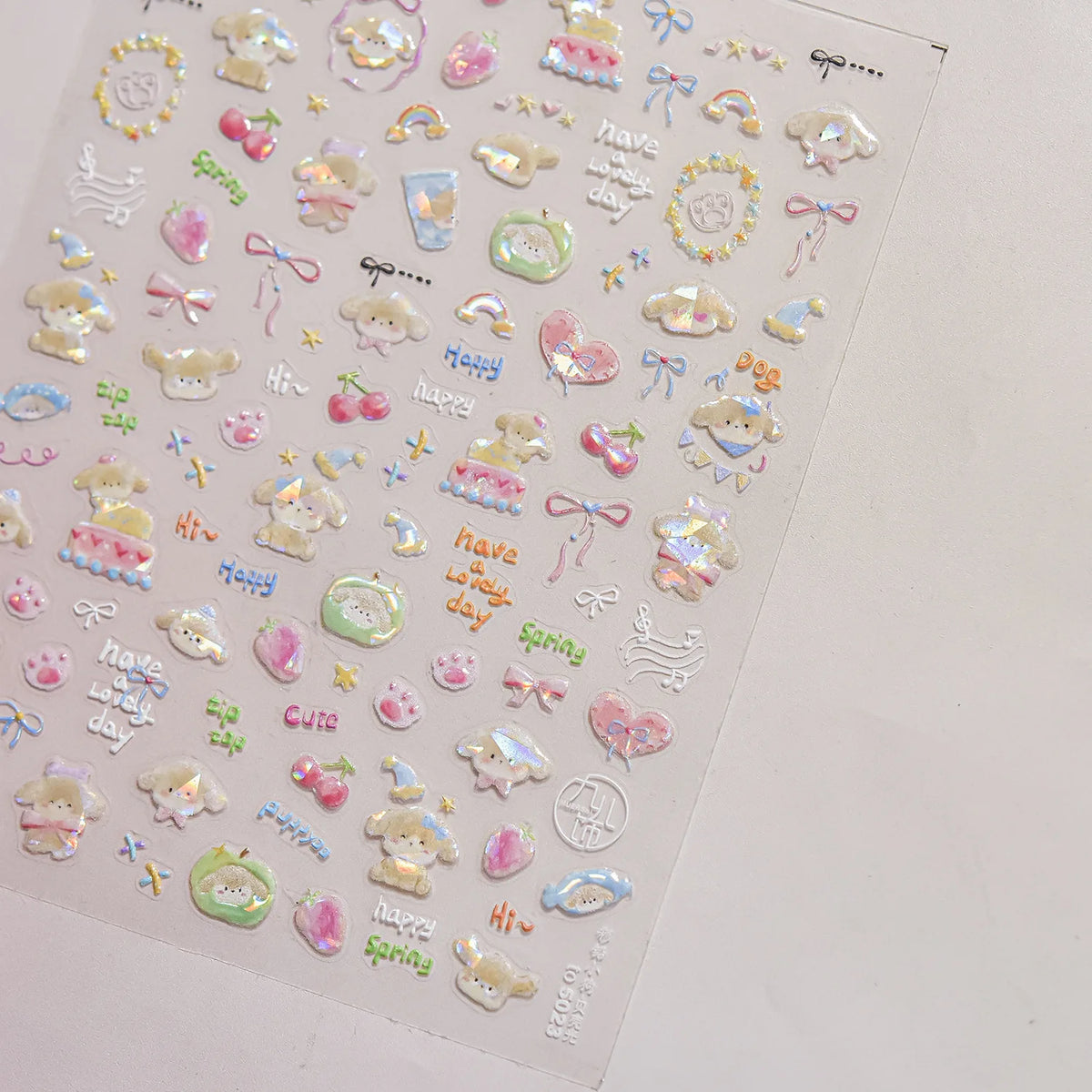 Sweet Summer Delicious Watermelon Ice Cream 5D Nail Art Sticker Elegant Bowknot Cool Ice Square Jelly Nail Decals for Manicure