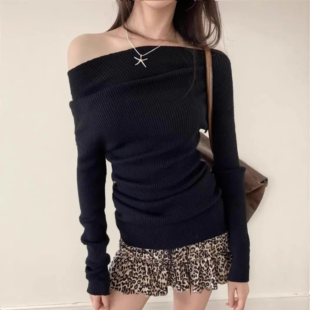 2025 Fall Leopard Print Mini Skirt Retro American Style Drawstring Waist A Line Skirt for Women