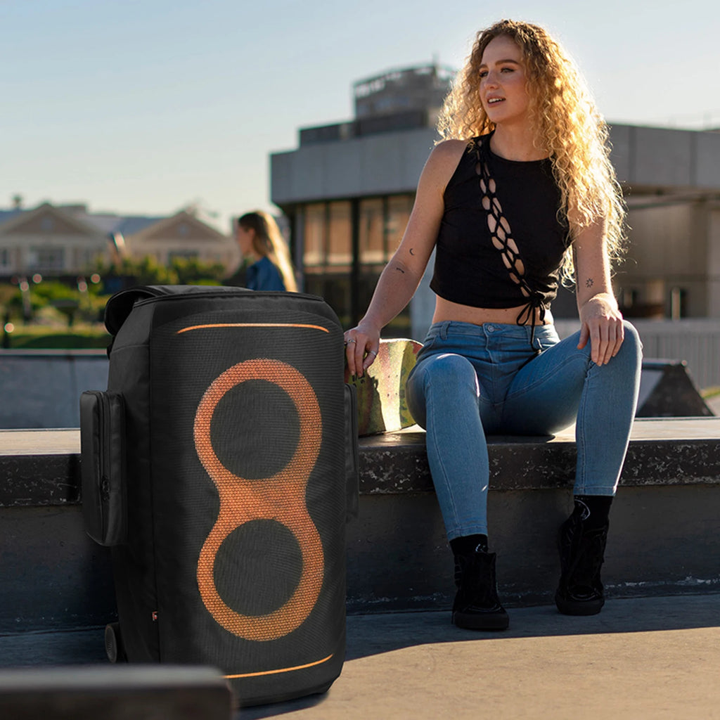 For JBL PartyBox 520 Party Speaker Dust Cover with Storage Pocket Mesh Speaker Protective Cover Wear Resist Speaker Accessories